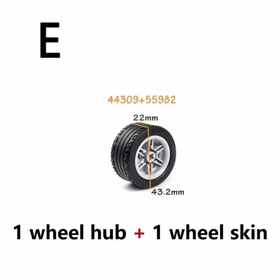 Tire Wheel Car Motorcycle Technic Parts for Lego Building Blocks Model Sets DIY