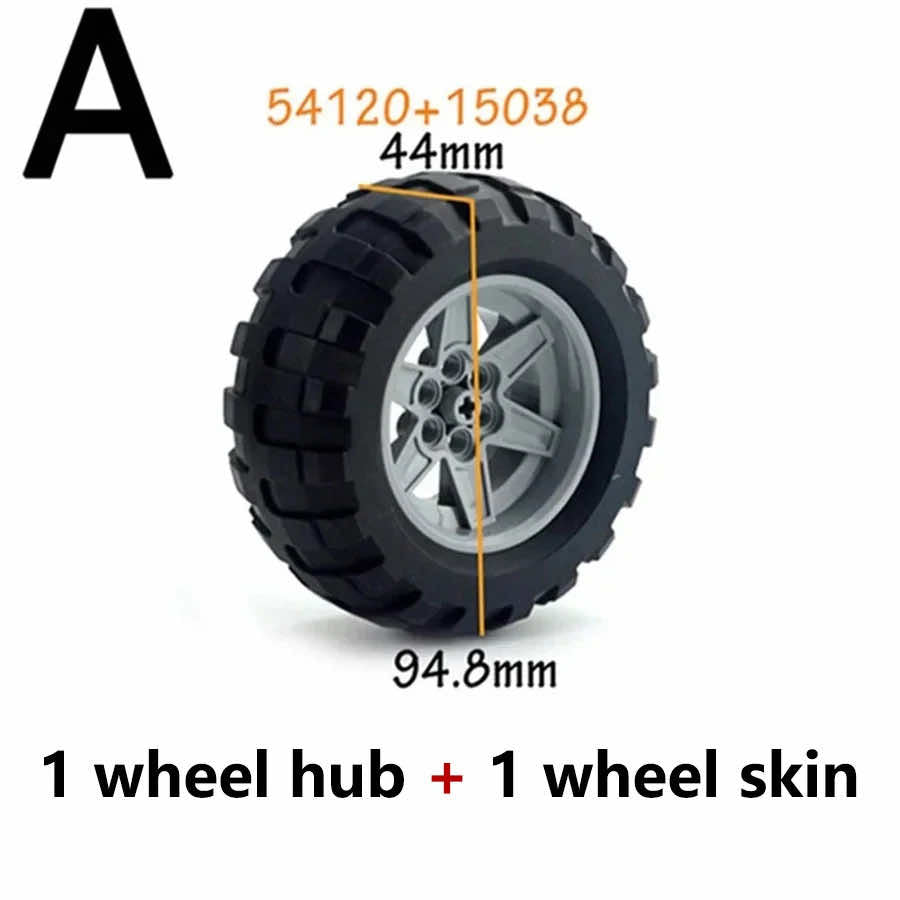 Tire Wheel Car Motorcycle Technic Parts for Lego Building Blocks Model Sets DIY
