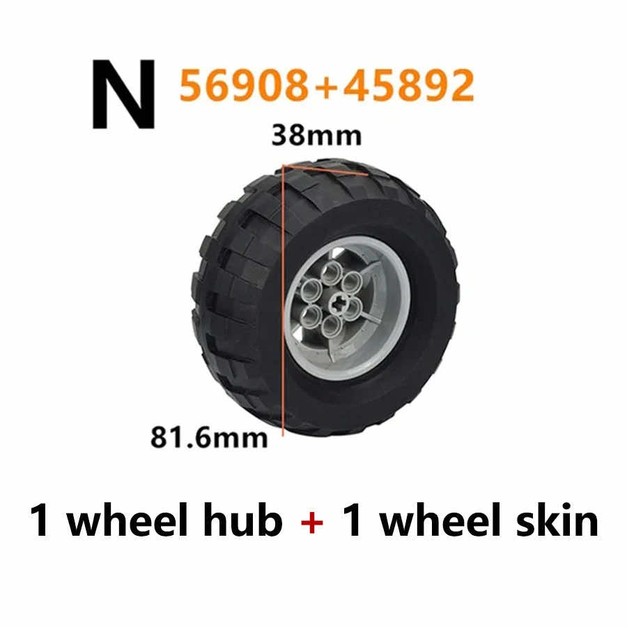 Tire Wheel Car Motorcycle Technic Parts for Lego Building Blocks Model Sets DIY