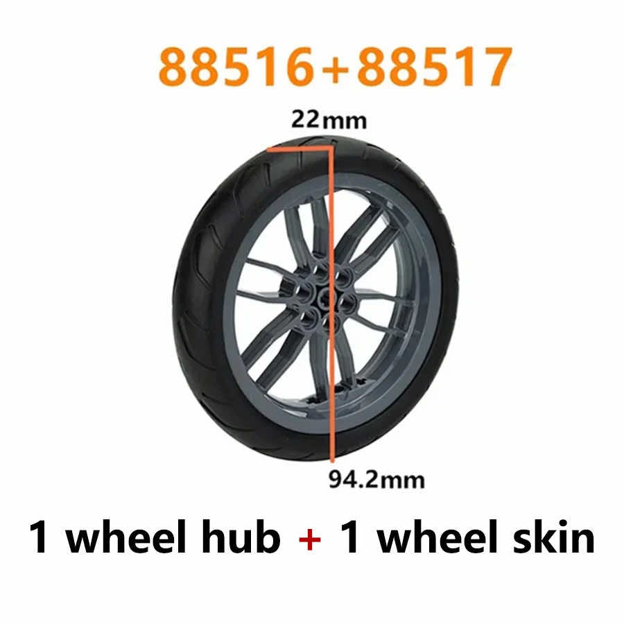 Tire Wheel Car Motorcycle Technic Parts for Lego Building Blocks Model Sets DIY