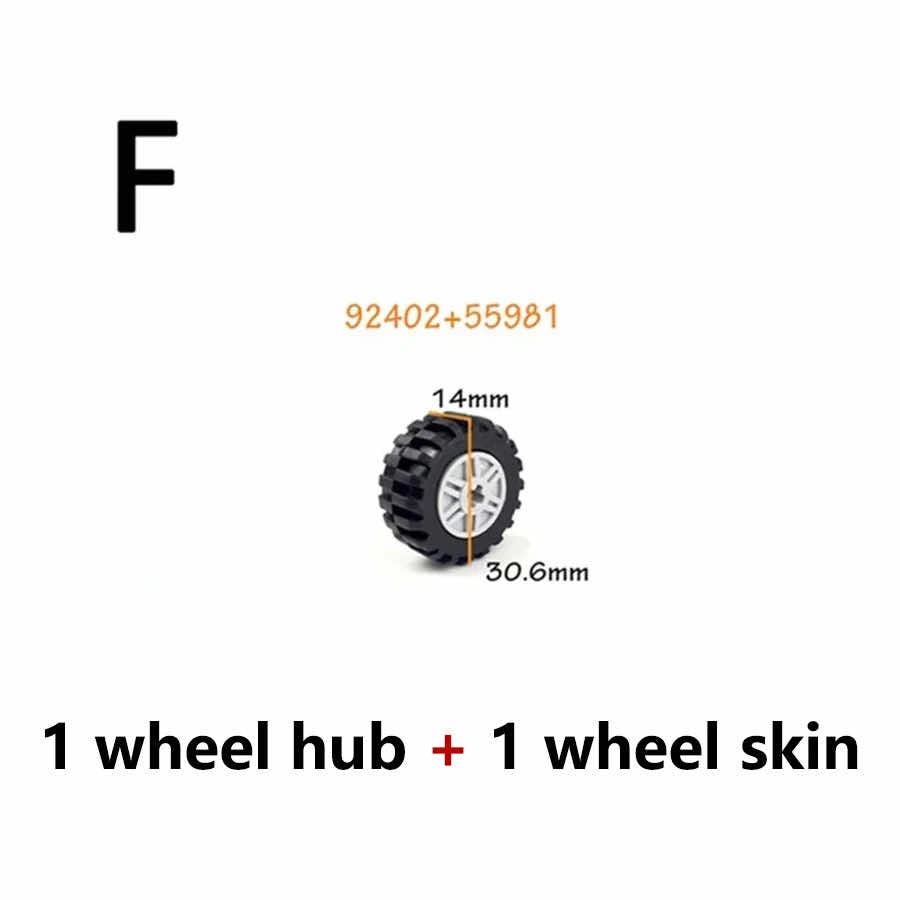 Tire Wheel Car Motorcycle Technic Parts for Lego Building Blocks Model Sets DIY