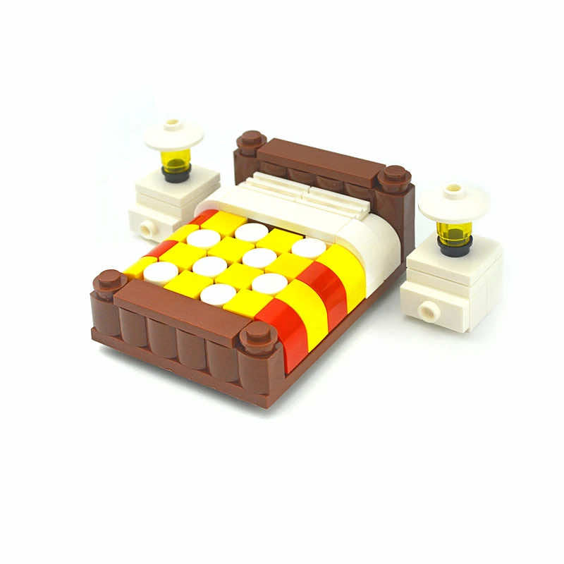 Escritorio con forma de árbol de Navidad, mesa de billar, sofá, juego de bloques de construcción Lego