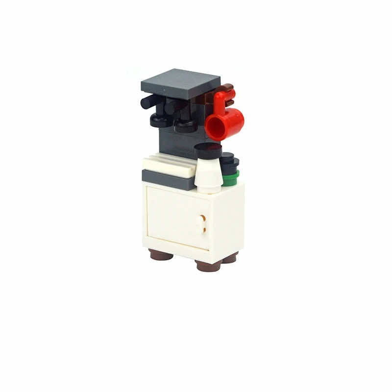 Escritorio con forma de árbol de Navidad, mesa de billar, sofá, juego de bloques de construcción Lego