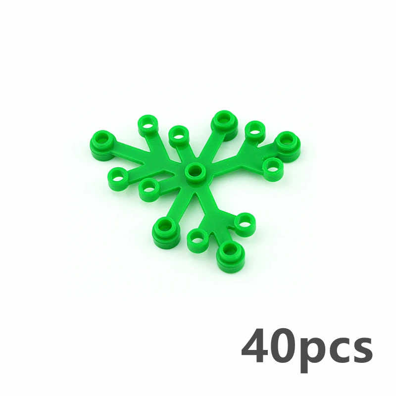 Pièces de ville pour kit 2417 2423 Arbre Herbe Feuilles Fleur Briques Blocs de construction DIY