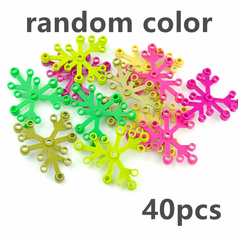 Pièces de ville pour kit 2417 2423 Arbre Herbe Feuilles Fleur Briques Blocs de construction DIY