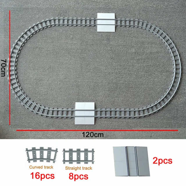 City Rail Flexible Tracks for Lego Kit Train Building Blocks Sets DIY - 20 Sets! | The Drift Art Co. 9