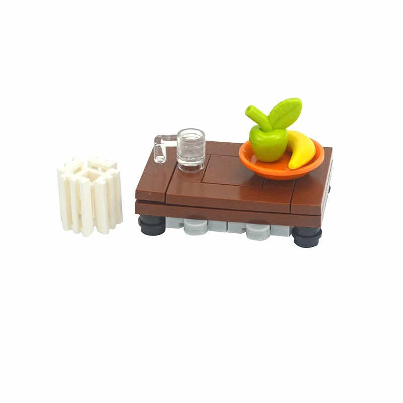 Escritorio con forma de árbol de Navidad, mesa de billar, sofá, juego de bloques de construcción Lego
