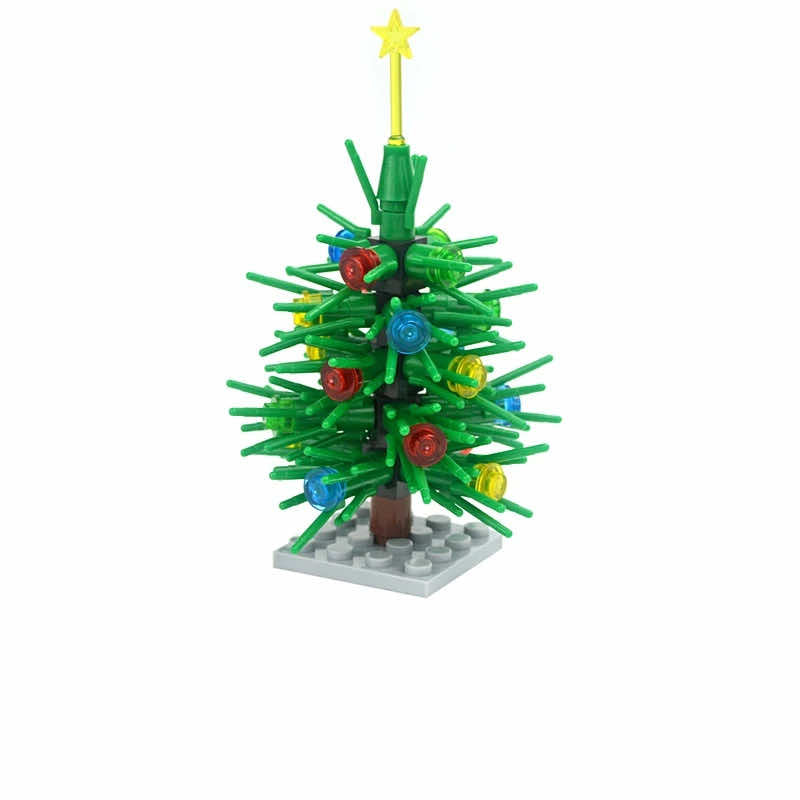 Escritorio con forma de árbol de Navidad, mesa de billar, sofá, juego de bloques de construcción Lego