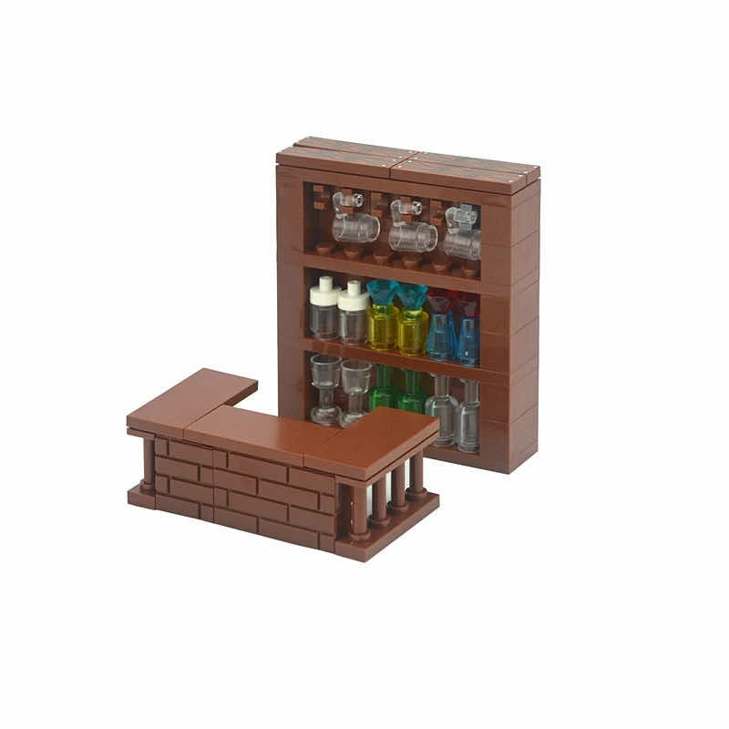 Escritorio con forma de árbol de Navidad, mesa de billar, sofá, juego de bloques de construcción Lego