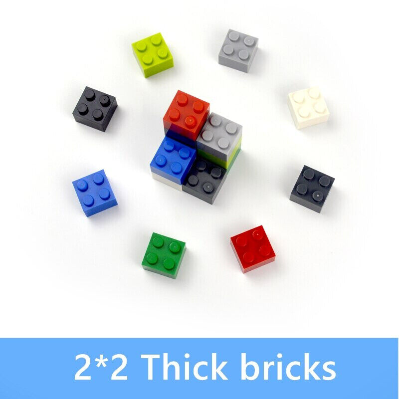 100pcs 2x2 Thick Brick Educational Building Blocks Bricks Toy DIY - 8 Colors - - The Drift Art Co.