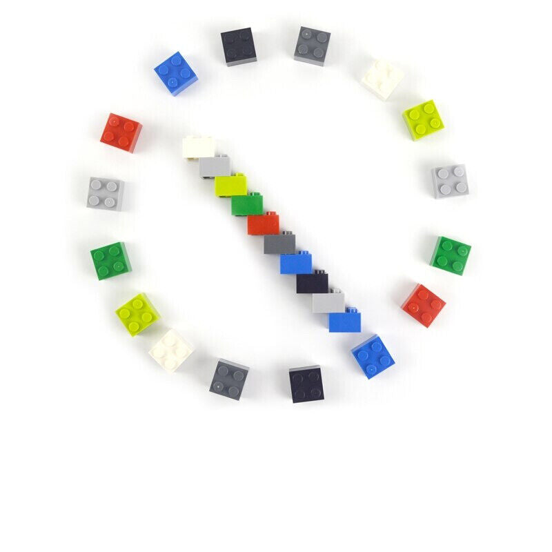 100pcs 2x2 Thick Brick Educational Building Blocks Bricks Toy DIY - 8 Colors - - The Drift Art Co.