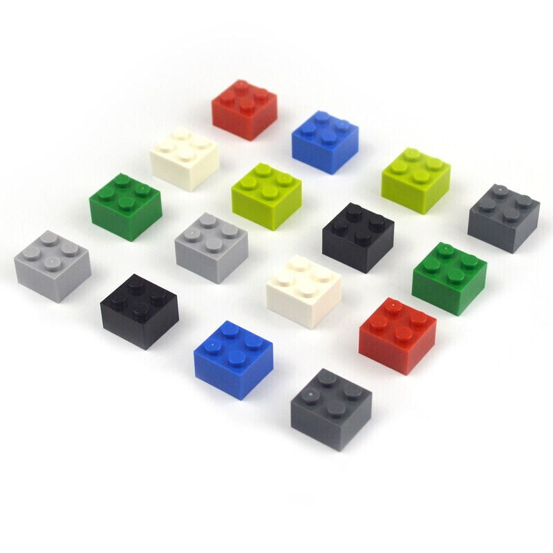 100pcs 2x2 Thick Brick Educational Building Blocks Bricks Toy DIY - 8 Colors - - The Drift Art Co.