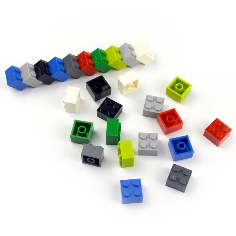 100pcs 2x2 Thick Brick Educational Building Blocks Bricks Toy DIY - 8 Colors - - The Drift Art Co.
