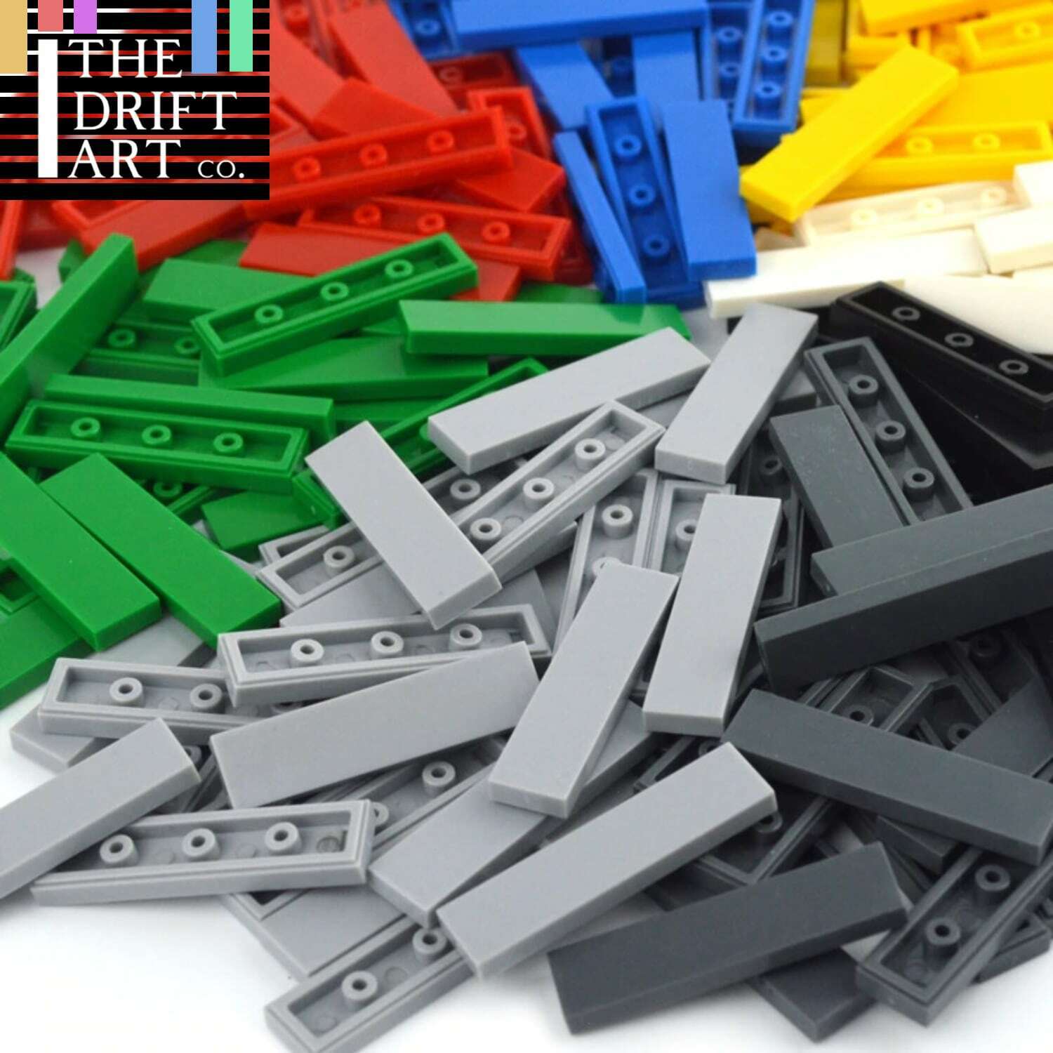 100pcs Ceramic Flat Tile 1x4 2431 Building Blocks Bricks Toy DIY - Many colors - Minifigure - - The Drift Art Co.