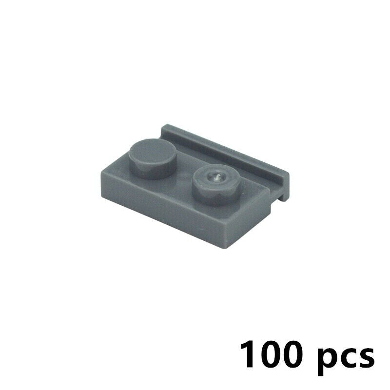 100pcs Door Rail Special Groove 1x2 32028 Building Blocks Bricks - Var Colors - Minifigure - - The Drift Art Co.