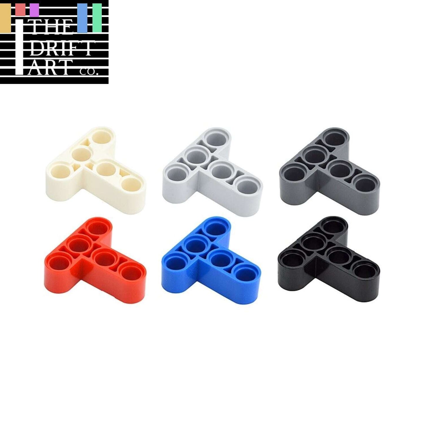 10pcs 3x3 Holes T-shaped Arm Liftarm Beam 60484 for Lego Kit Building Block Sets - - The Drift Art Co.