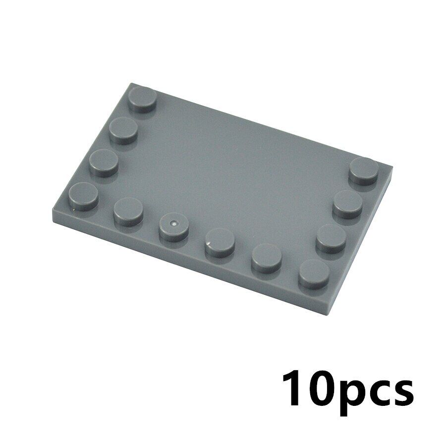 10pcs MOC 4x6 Thin Plate w Studs 6180 Educational Building Blocks Bricks Toy DIY - - The Drift Art Co.