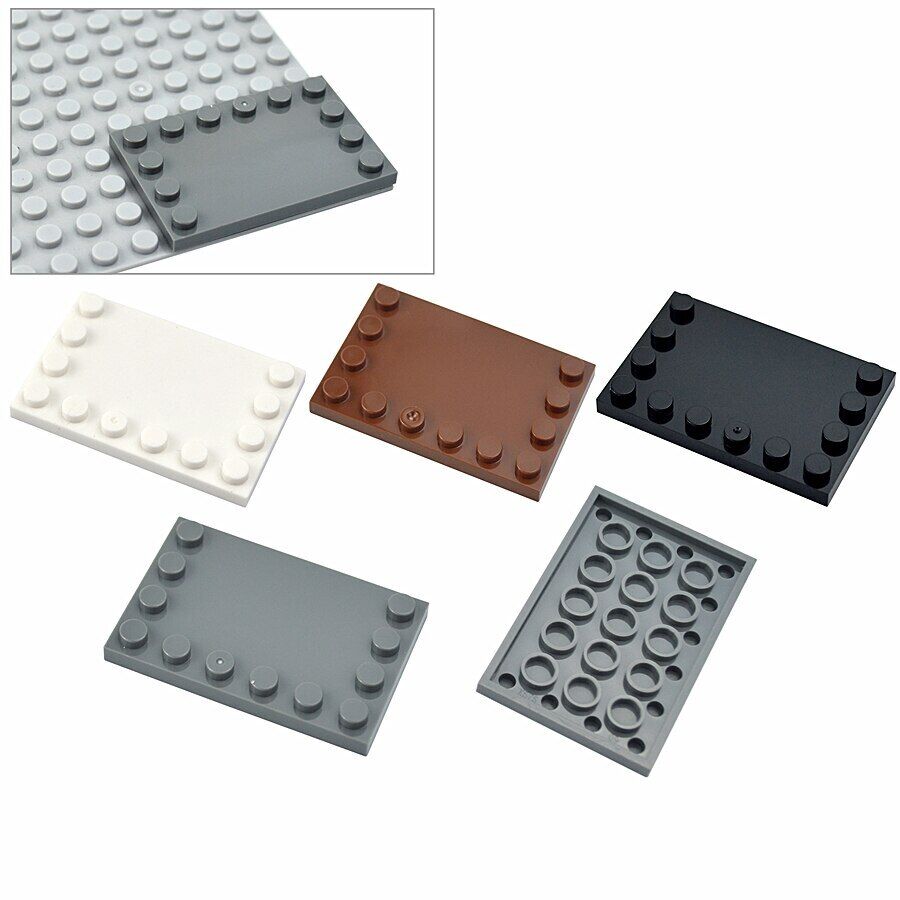 10pcs MOC 4x6 Thin Plate w Studs 6180 Educational Building Blocks Bricks Toy DIY - - The Drift Art Co.