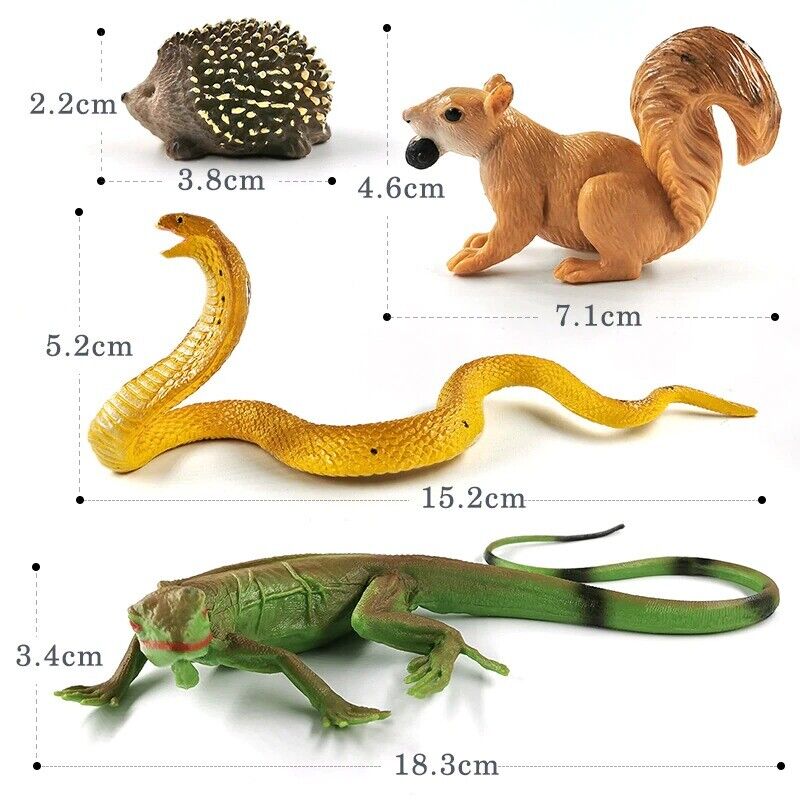 1pc Lizard Centipede Snake Squirrel Jungle Animal Miniature Art Toy Figure Doll - Action Figure - - The Drift Art Co.