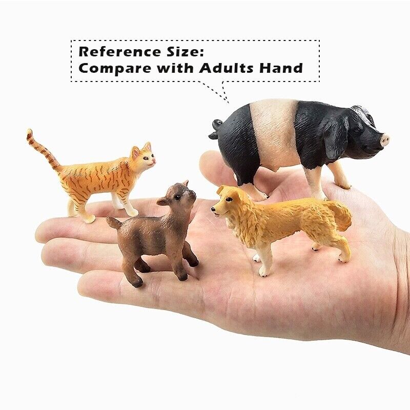 1pc Pig Cat Dog Rabbit Goat Sheep Duck Animal Miniature Art Toy Figure Doll - - The Drift Art Co.