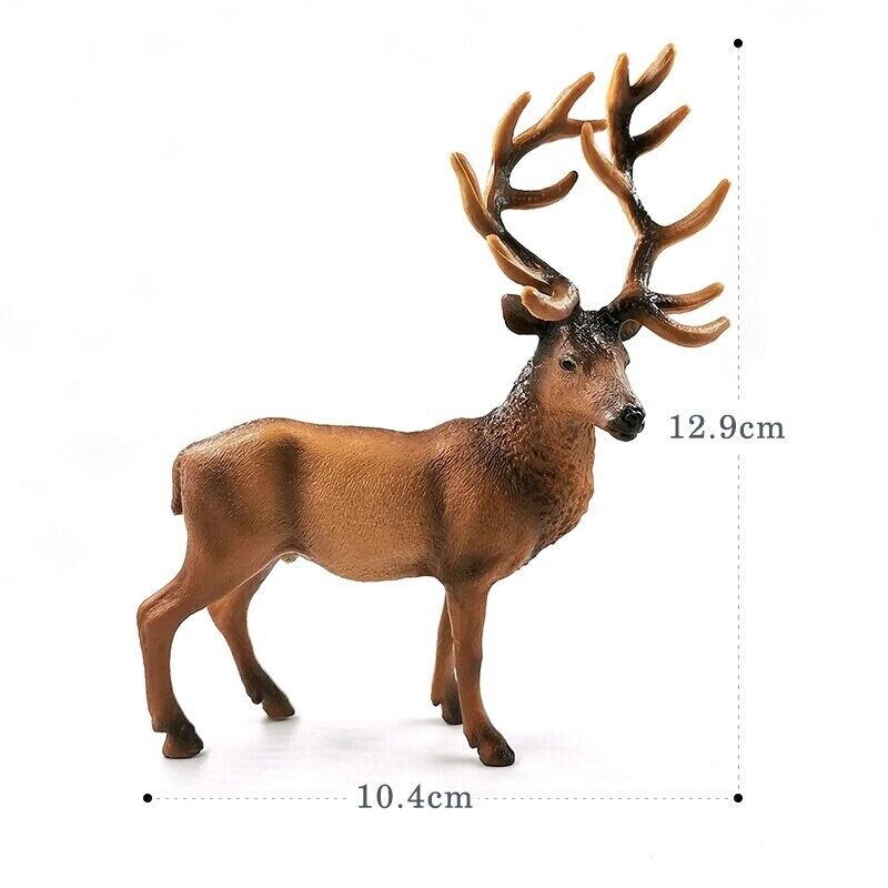 1pc Sika Deer Reindeer Elk Simulation Animal Miniature Art Toy Figure Doll DIY - - The Drift Art Co.