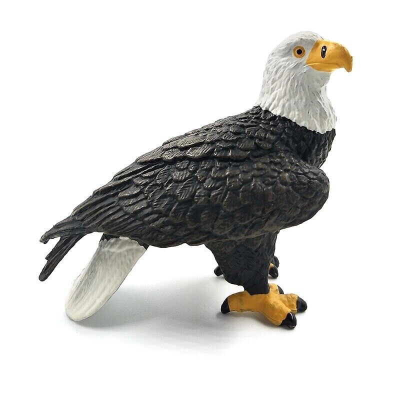 1pc Simulation Bald eagle Snowy Owl Animal Miniature Art Toy Figure Doll DIY - - The Drift Art Co.