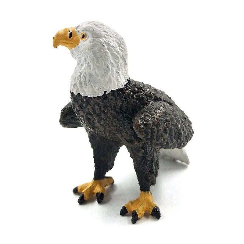 1pc Simulation Bald eagle Snowy Owl Animal Miniature Art Toy Figure Doll DIY - - The Drift Art Co.