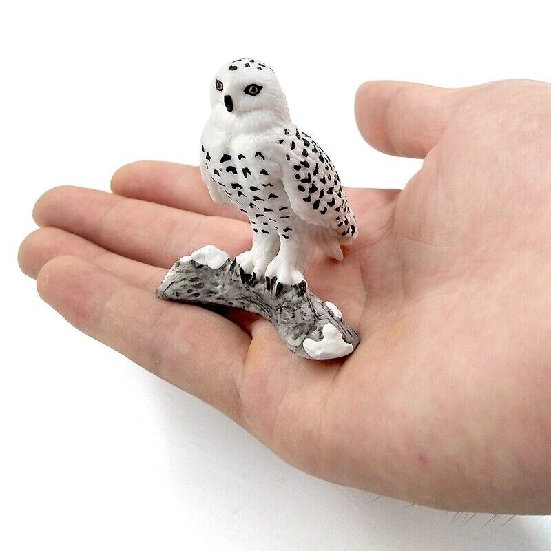 1pc Simulation Bald eagle Snowy Owl Animal Miniature Art Toy Figure Doll DIY - - The Drift Art Co.