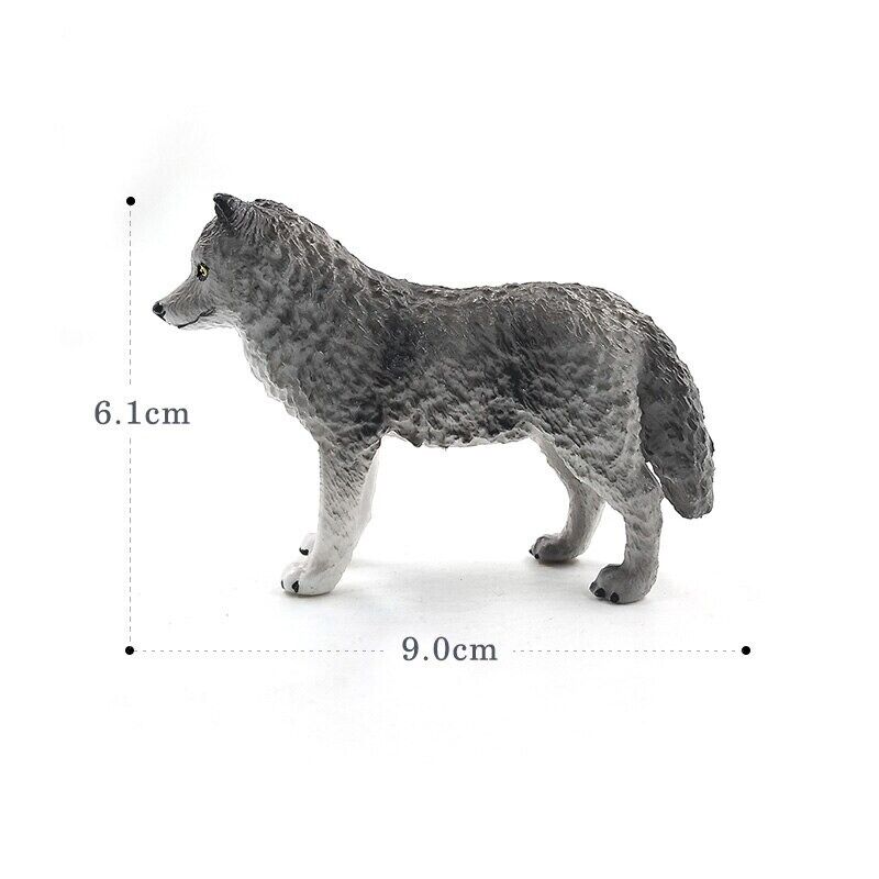 1pc Simulation Leopard Wolf Black Panther Animal Miniature Art Toy Figure Doll - - The Drift Art Co.