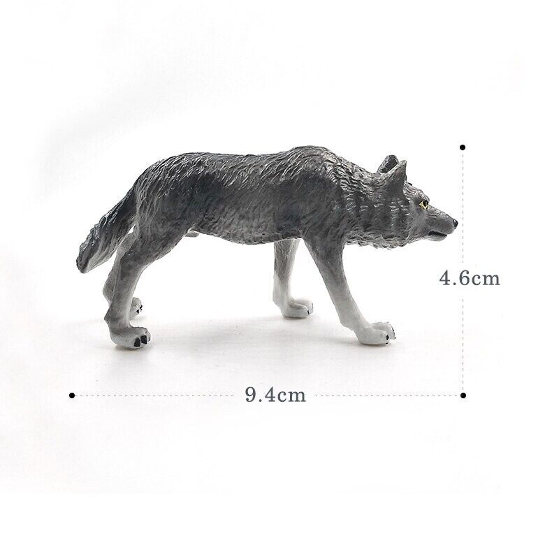 1pc Simulation Leopard Wolf Black Panther Animal Miniature Art Toy Figure Doll - - The Drift Art Co.