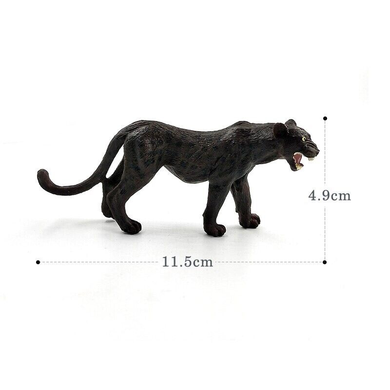 1pc Simulation Leopard Wolf Black Panther Animal Miniature Art Toy Figure Doll - - The Drift Art Co.