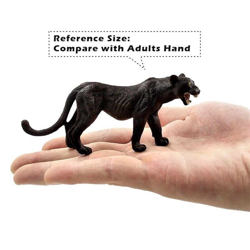 1pc Simulation Leopard Wolf Black Panther Animal Miniature Art Toy Figure Doll - - The Drift Art Co.