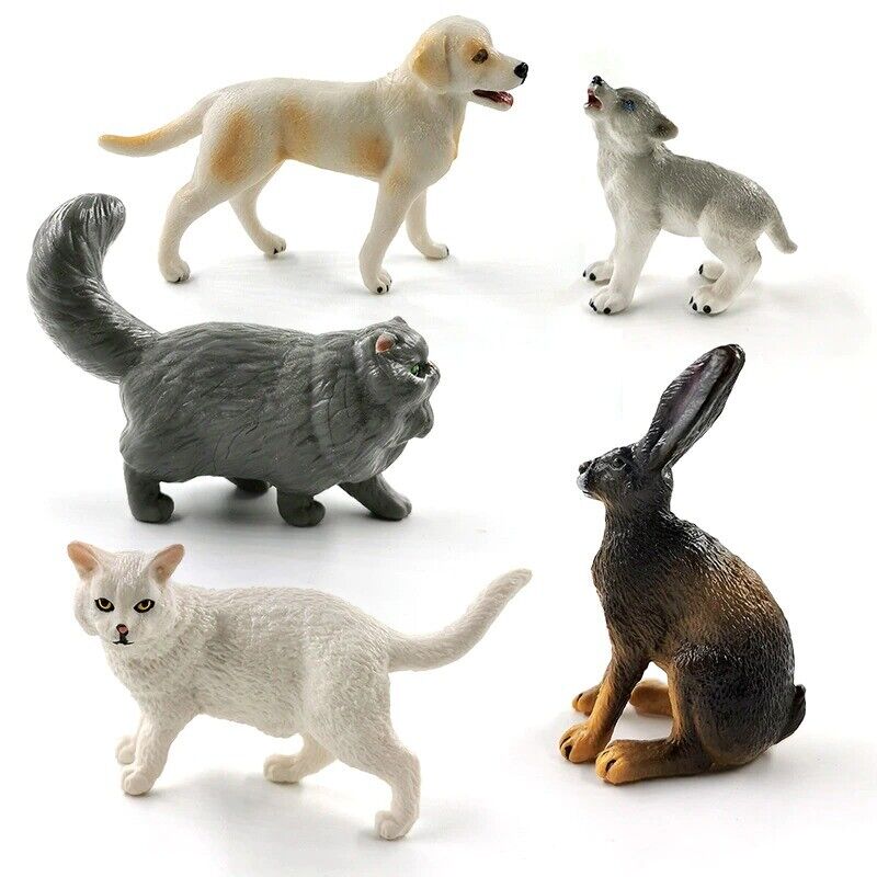 1pc Simulation Lizard Wolf Dog Cat Sloth Animal Miniature Art Toy Figure Doll - - The Drift Art Co.