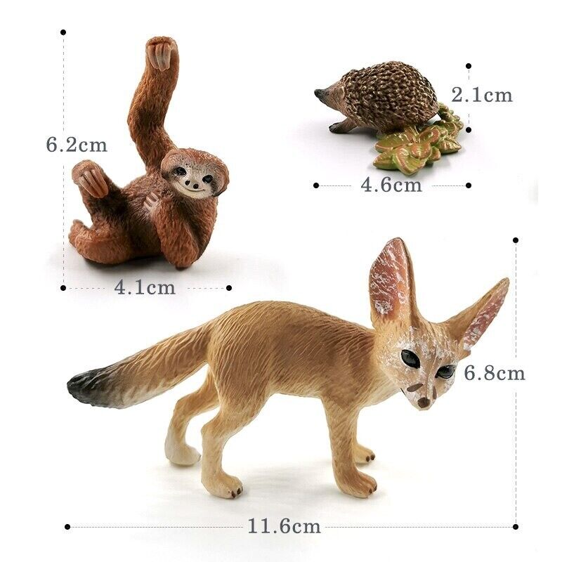 1pc Simulation Lizard Wolf Dog Cat Sloth Animal Miniature Art Toy Figure Doll - - The Drift Art Co.
