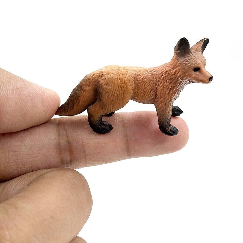1pc Simulation Mini Fox Pig Porket Farm Animal Miniature Art Toy Figure Doll - - The Drift Art Co.