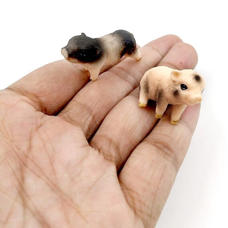 1pc Simulation Mini Fox Pig Porket Farm Animal Miniature Art Toy Figure Doll - - The Drift Art Co.