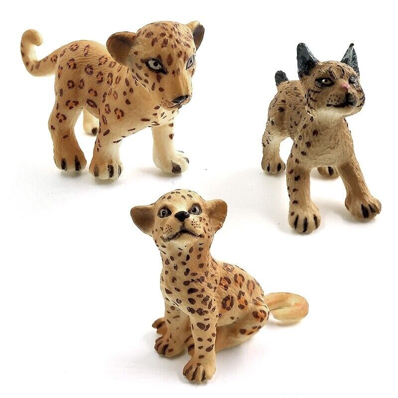1pc Simulation mini Lion Tiger Lynx Animal Miniature Art Toy Figure Doll - - The Drift Art Co.