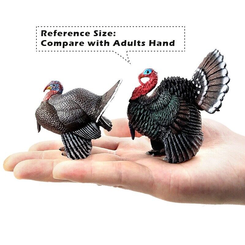 1pc Simulation turkey bird Chicken Farm Animal Miniature Art Toy Figure Doll - - The Drift Art Co.
