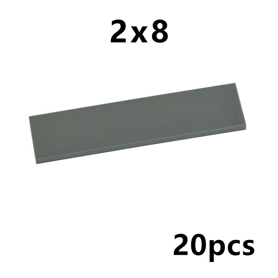 20pcs MOC 2x8 Smooth Educational Building Blocks Bricks Toy DIY - Various colors - - The Drift Art Co.
