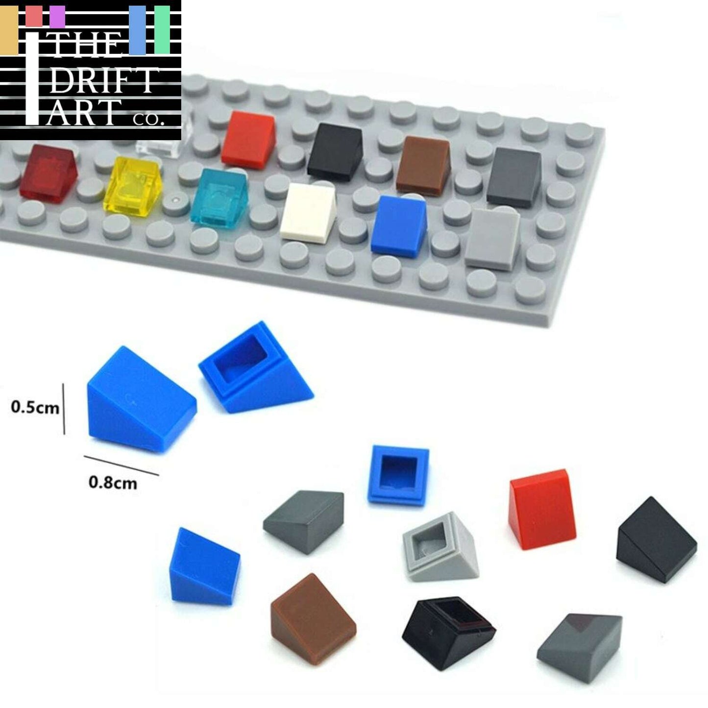 250pcs 1x1 Smooth Bevel 54200 Educational Building Block Bricks Toy DIY - - The Drift Art Co.