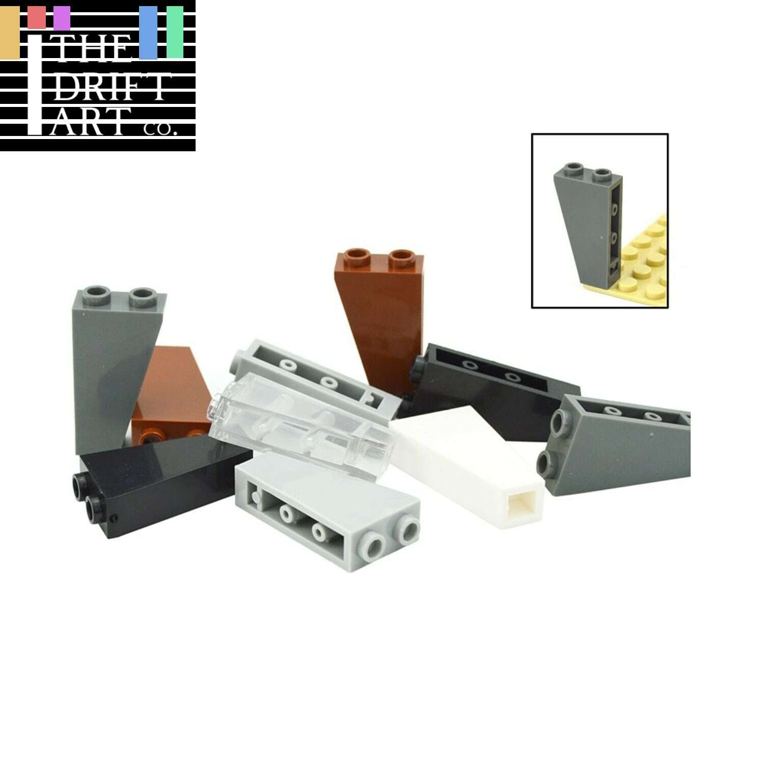 30pcs Slope Face Reverse 2x1x3 2449 Brick Building Blocks Bricks Toy - 6 Colors - Minifigure - - The Drift Art Co.