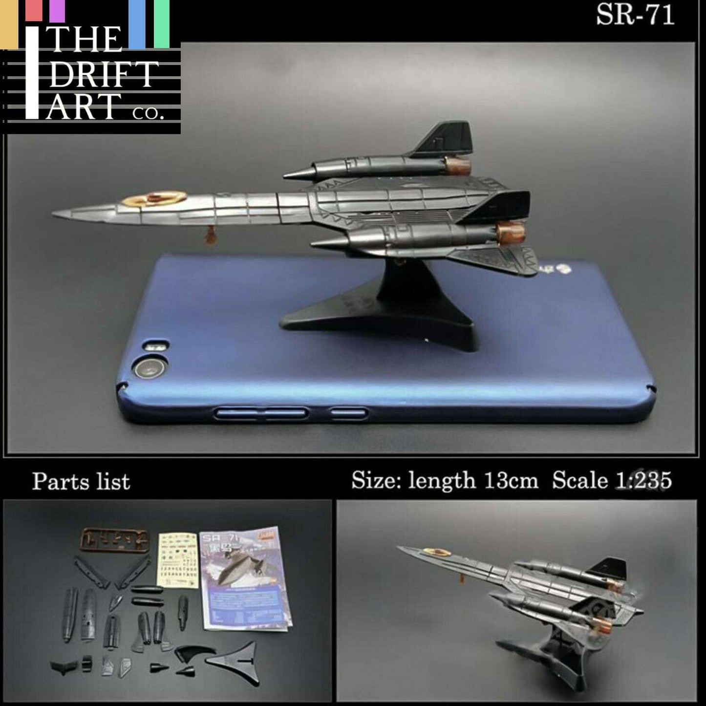 1/165 Blackbird SR-71 4D fighter Aircraft Plane Assembly Kit Model Art Toy - The Drift Art Co.