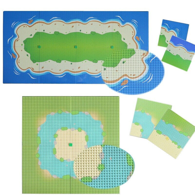 River Sandy Beach Island Building Blocks dots base plate DIY - Various colors! | The Drift Art Co. 3