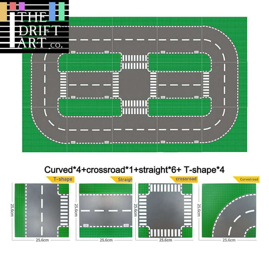 32x32 Dots Green City Street Baseplate Building Blocks Bricks Set DIY - 10 types -  - The Drift Art Co.