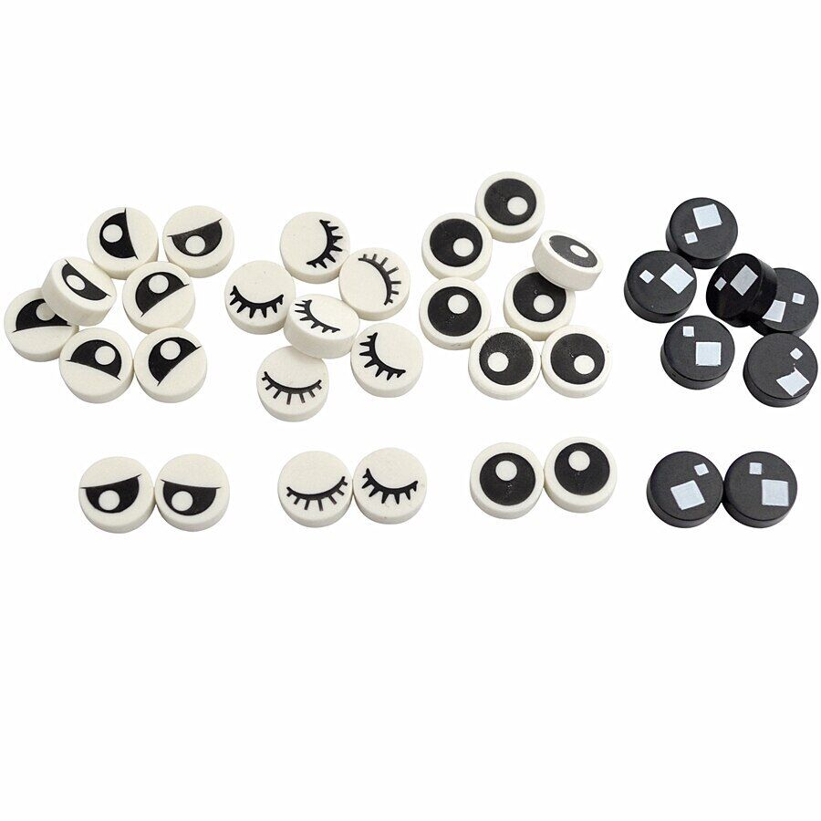 40pcs 98138 Part 1x1 Tile Round Eyelash Pupile For Lego Building Blocks Sets DIY - - The Drift Art Co.