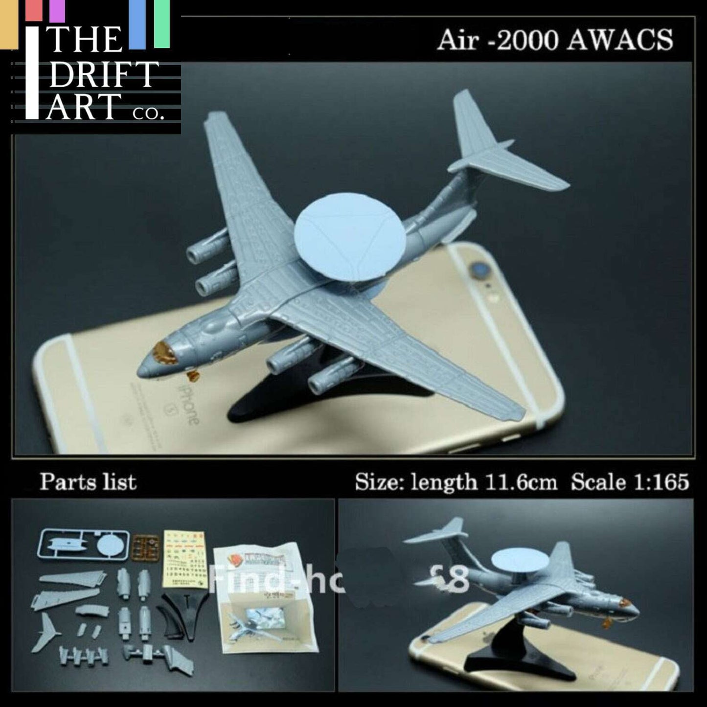 4D KJ-2000 Airwarn-2000 Aircraft Plane Assembly Kit Model Art Toy - - The Drift Art Co.#variant_sku#