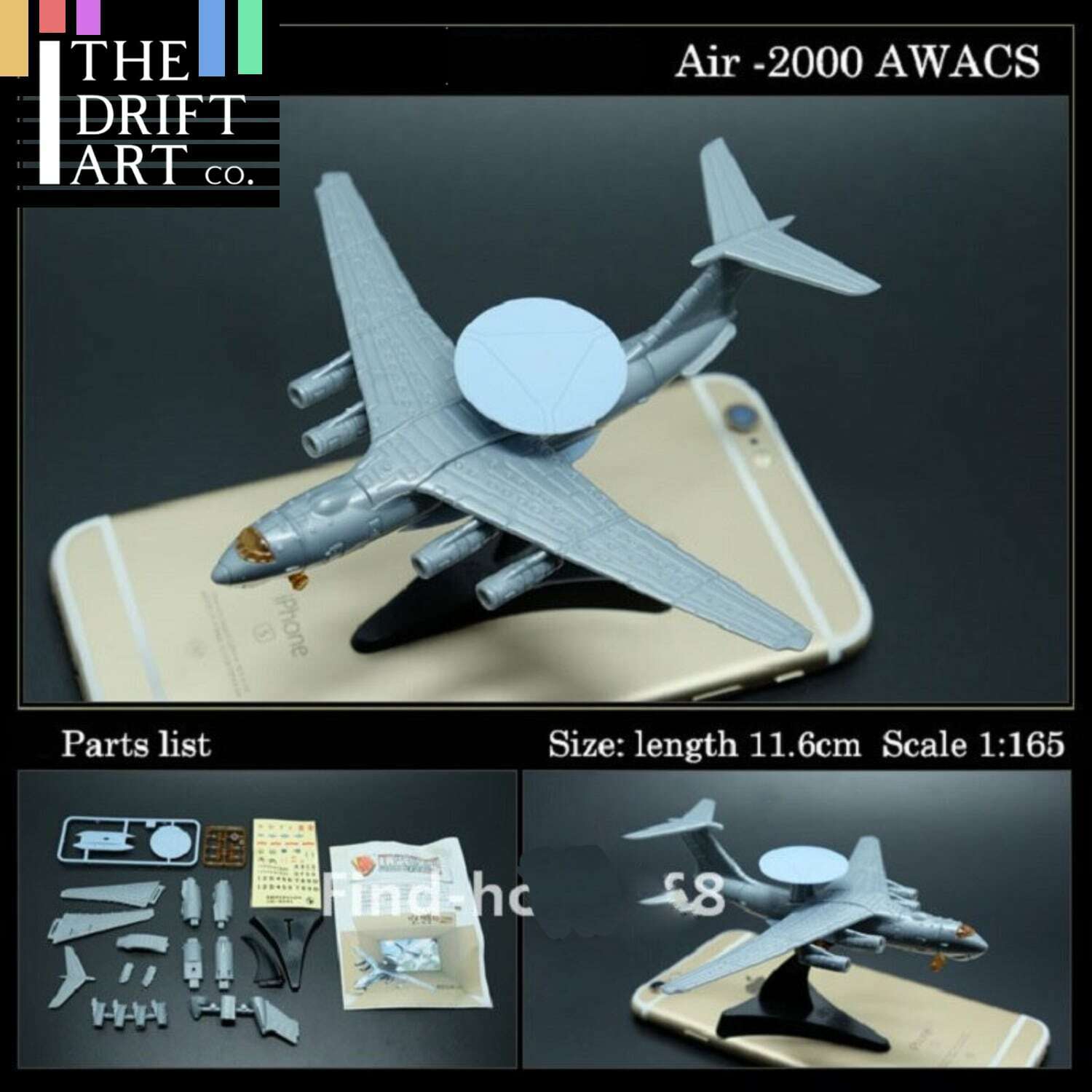 4D KJ-2000 Airwarn-2000 Aircraft Plane Assembly Kit Model Art Toy