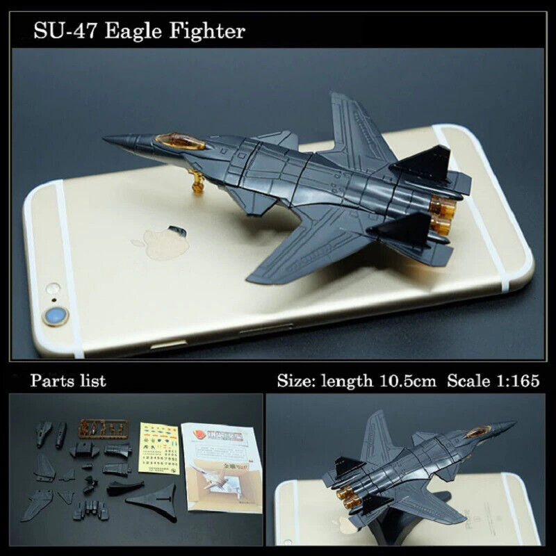 4D Su-47 Fighter Aircraft Plane Assembly Kit Puzzle Building Model Art Toy - - The Drift Art Co.#variant_sku#