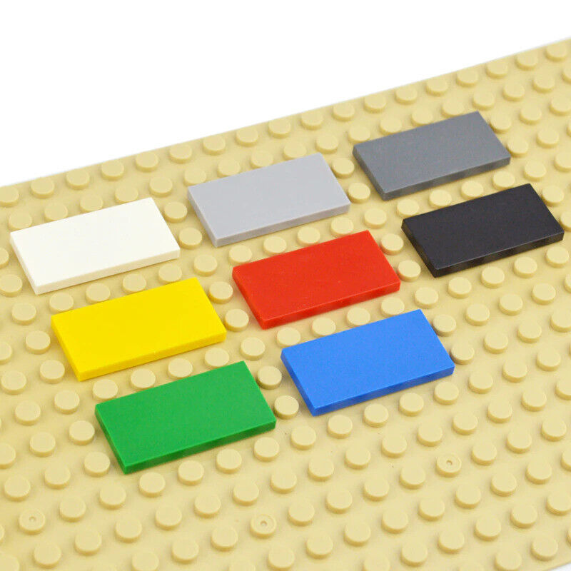 50pcs Ceramic Flat Tile 2x4 Building Blocks Bricks Toy DIY - Many colors -  - The Drift Art Co.