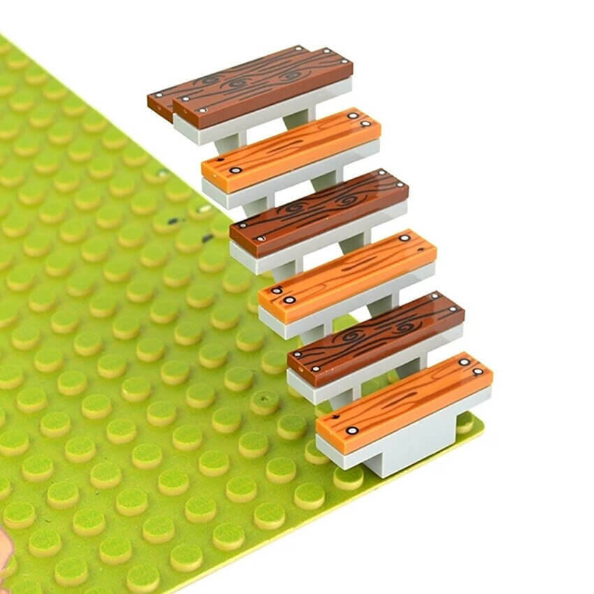 50pcs Smooth Wood Board Flat 1x4 City House Building Blocks Bricks - Var Colors -  - The Drift Art Co.